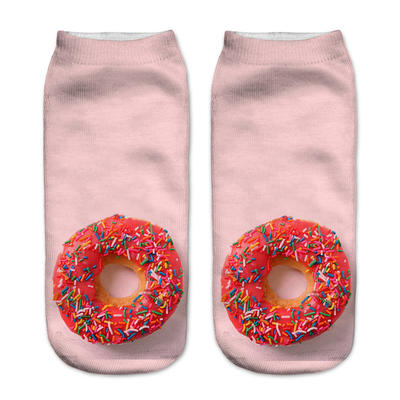Doughnuts Ankle Socks Custom Made Socks Printed Socks