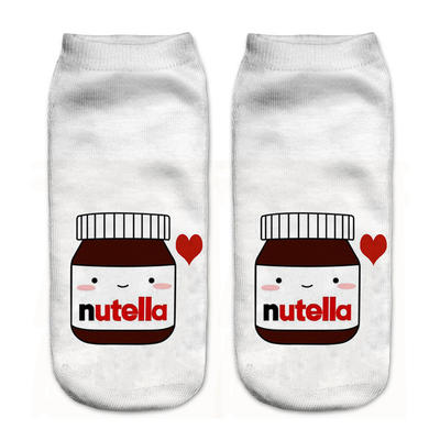 Custom Printed Socks wholesale Custom Socks Full Print Socks Nutella Ankle Socks