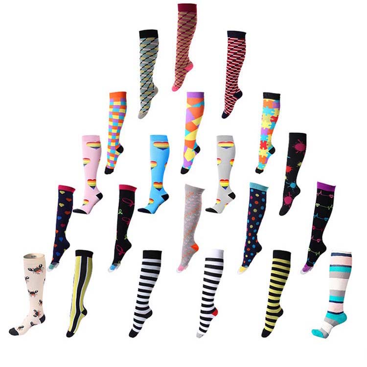 Custom Socks Best Compression Socks for Women Colorful Compression Socks