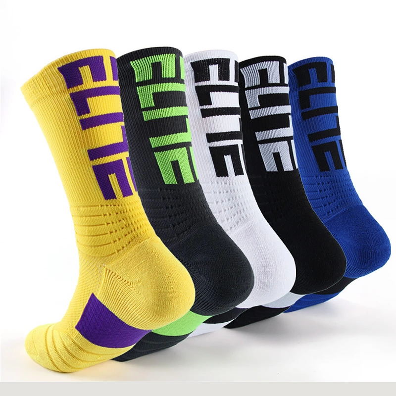 Custom Men's Elite Basketball Socks Letter Terry Padded Sports Socks Wholesale