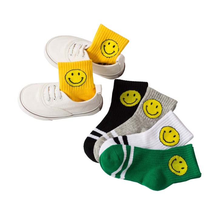 Lovely Smile Face Children Socks Best Kids Socks Custom Socks Manufacturer