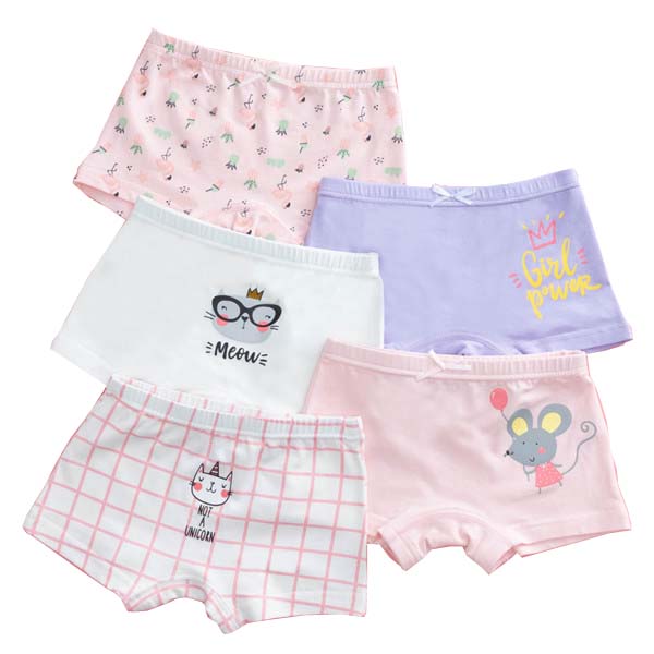 Wholesale Girls' Underwear Korean Version Cartoon Children's Underwear Female A Class Cotton Children's Boxer